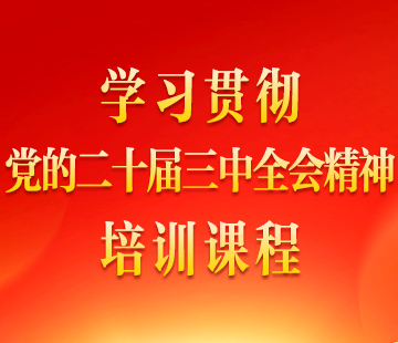 学习贯彻二十届三中全会精神培训课程