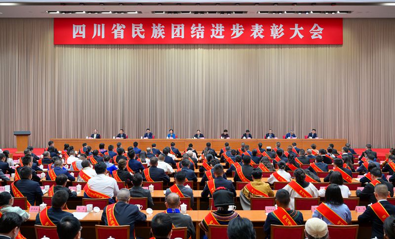 王晓晖在四川省民族团结进步表彰大会上强...
